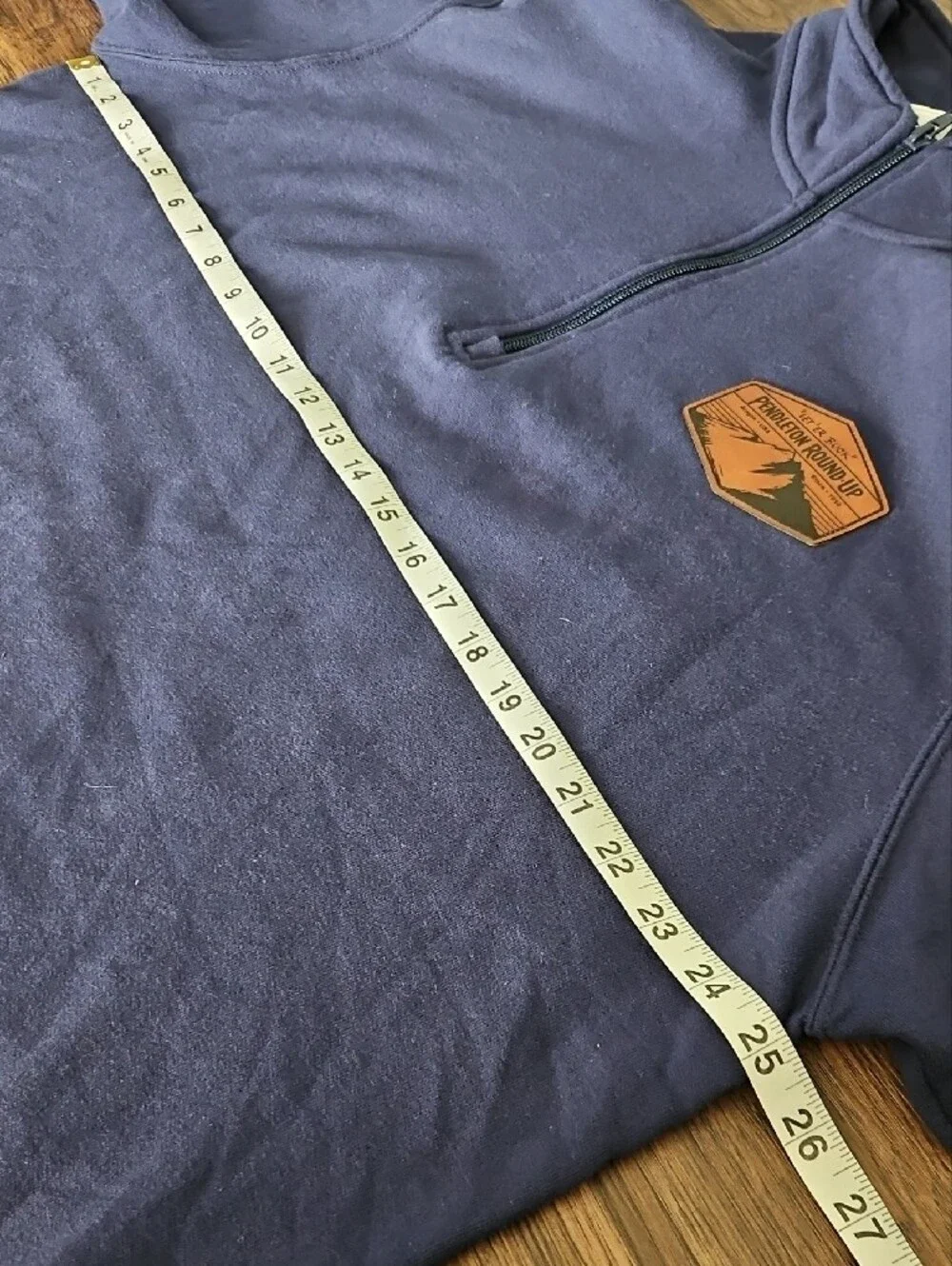 Pendleton Round-Up Oregon Quarter Zip Sweatshirt XL Blue Western Pullover